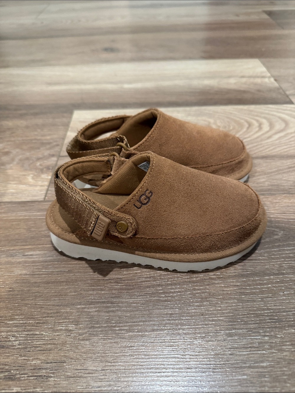 UGG Kids Chestnut Suede Slingback Clog